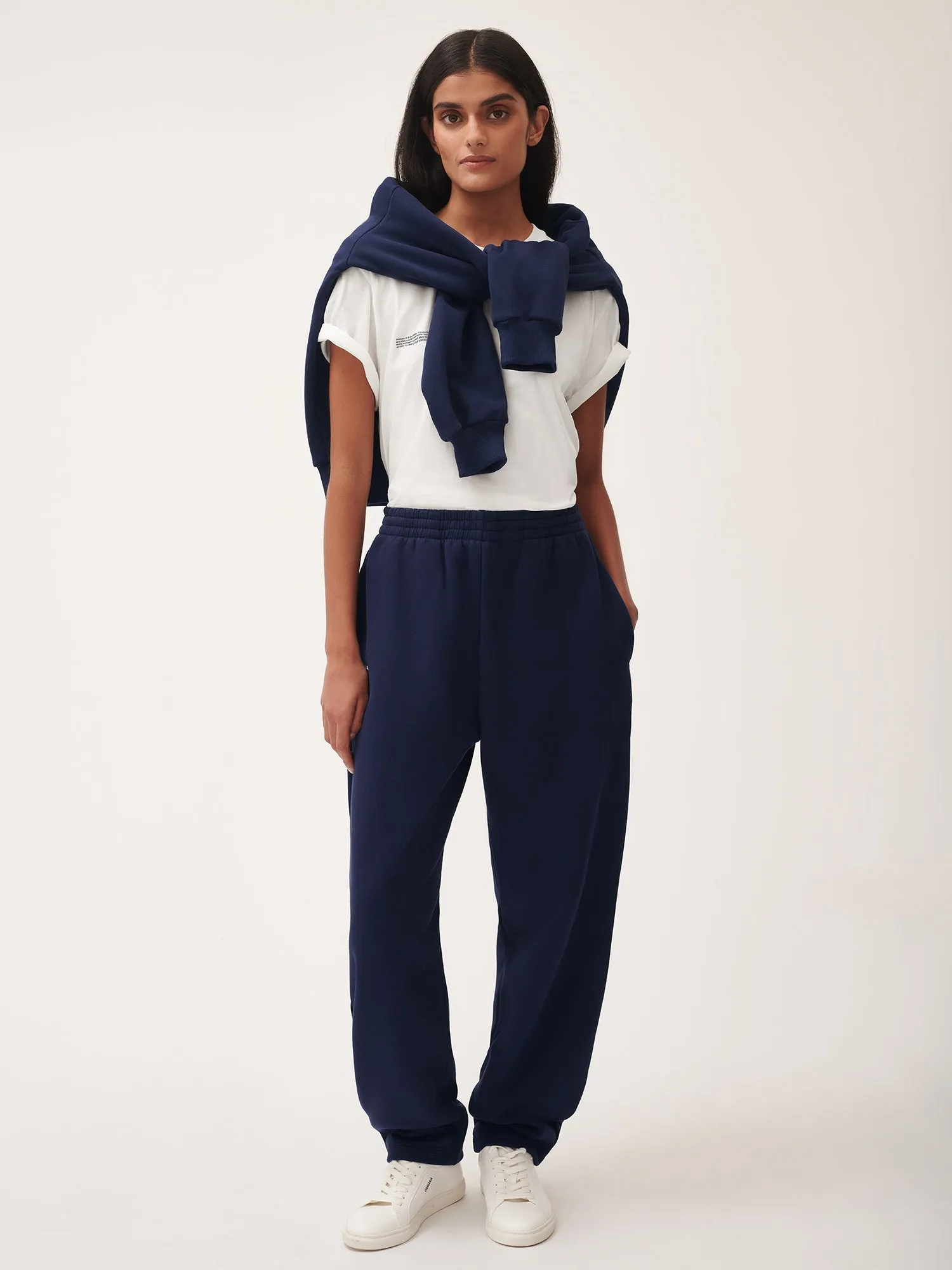 Womens DNA Barrel-Leg Track Pants—navy