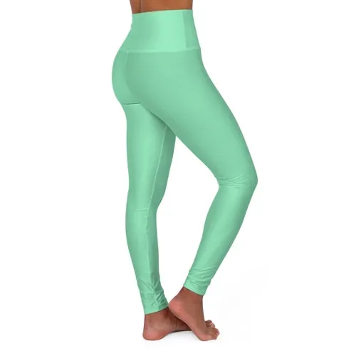 Womens High-waist Fitness Legging Yoga Pants, Seafoam Green