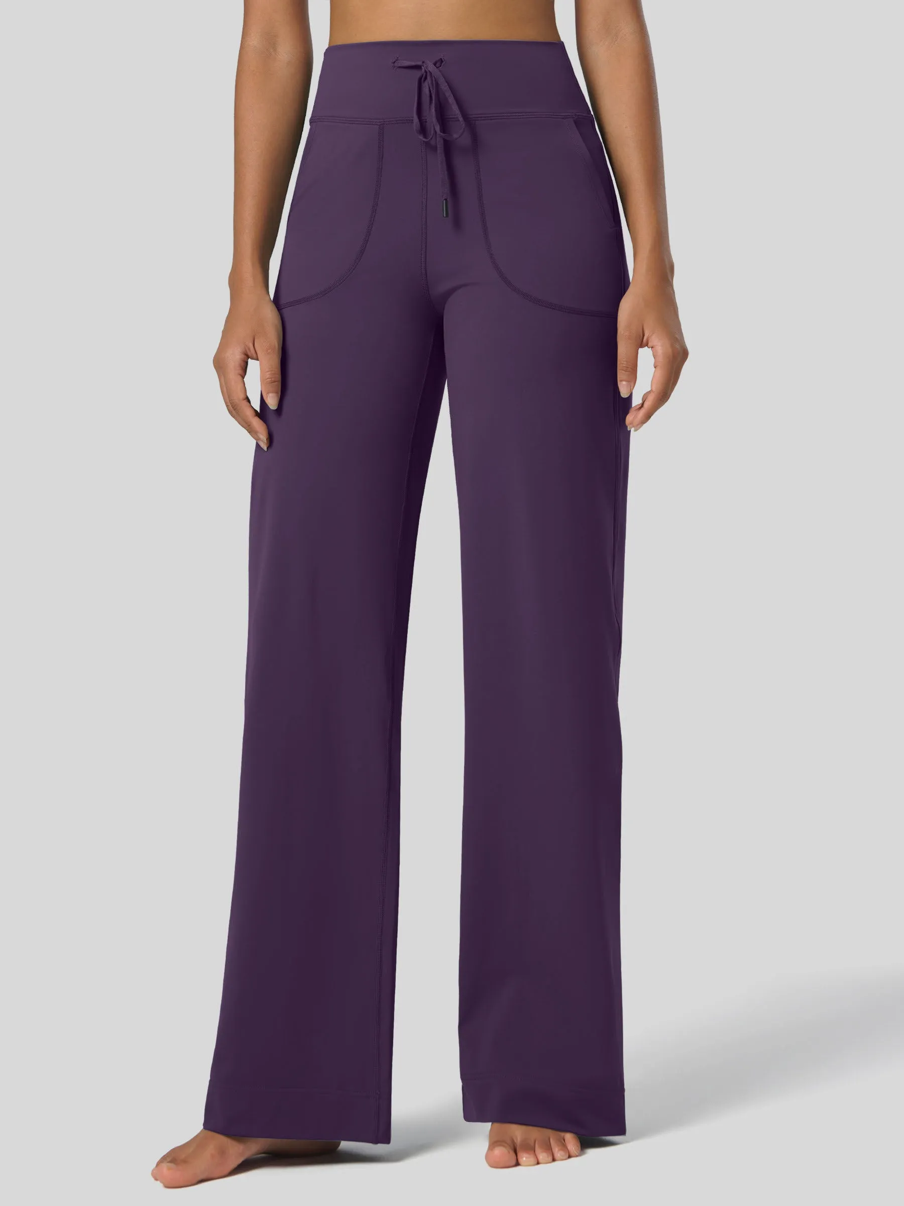 Women's Wide Leg Drawstring Yoga Pants 29 Inch