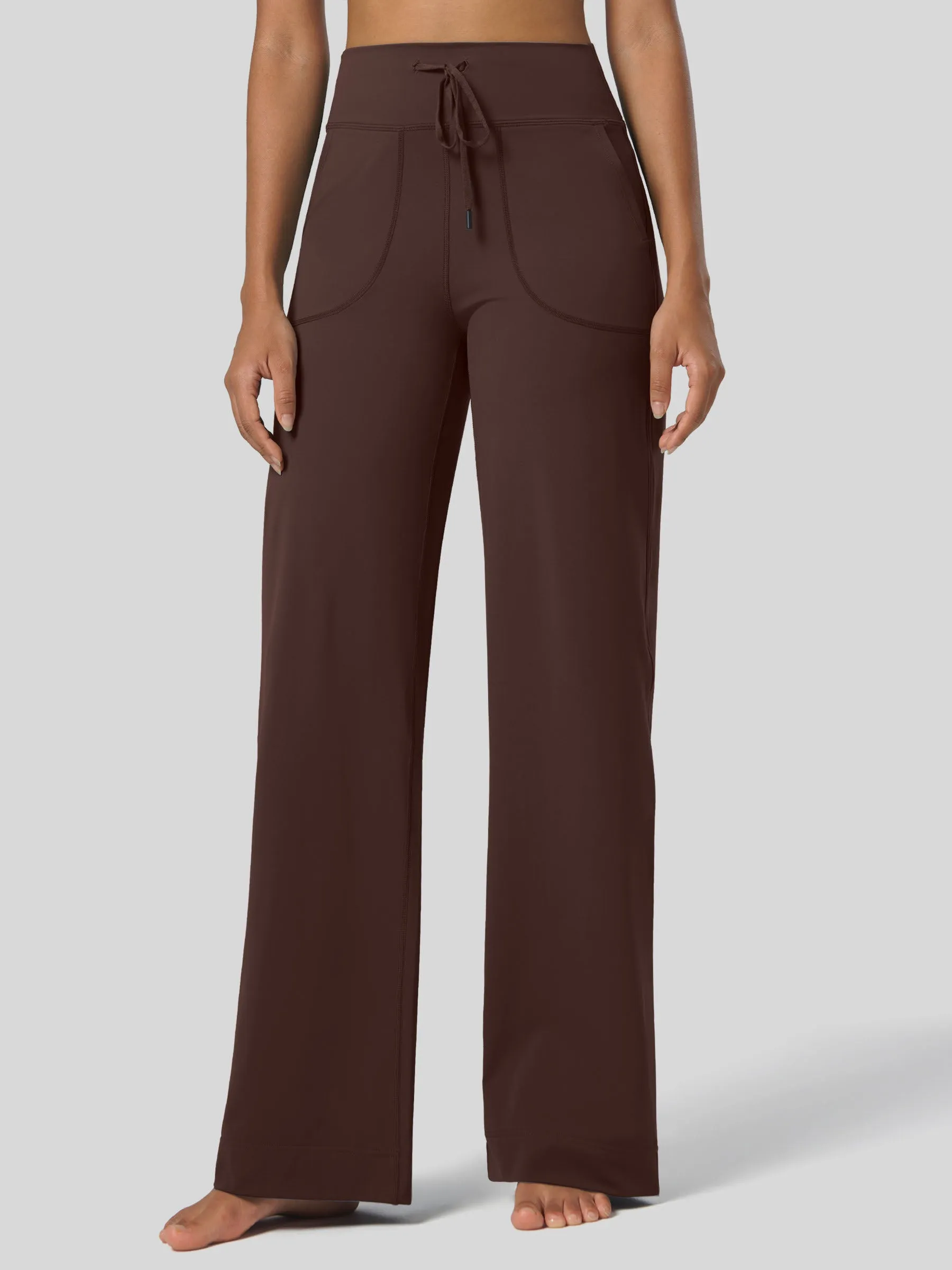 Women's Wide Leg Drawstring Yoga Pants 29 Inch