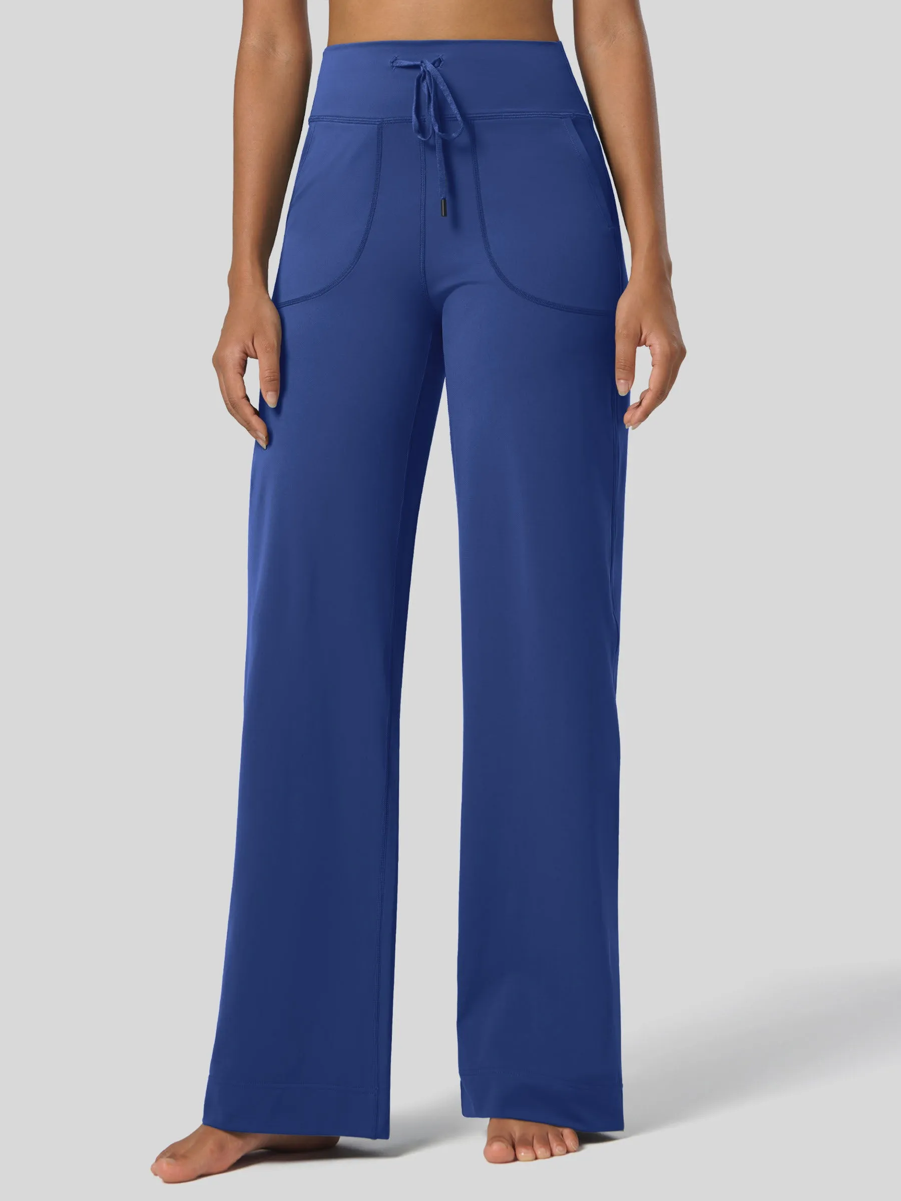 Women's Wide Leg Drawstring Yoga Pants 29 Inch