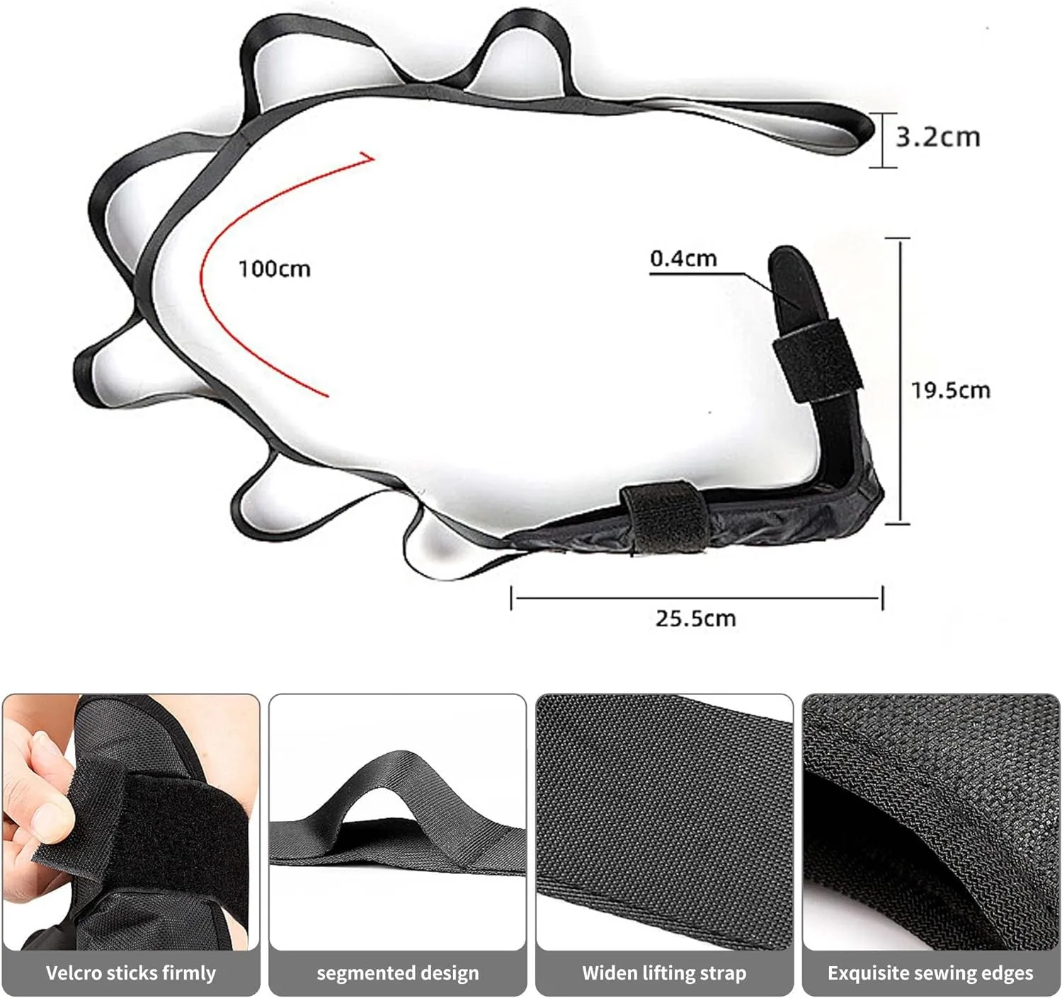 Yoga Stretch Strap Improves Strength and Relief to Heel Spurs, Calf, Thigh and Hip(Bulk 3 Sets)