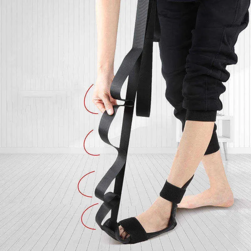 Yoga Stretch Strap Improves Strength and Relief to Heel Spurs, Calf, Thigh and Hip(Bulk 3 Sets)