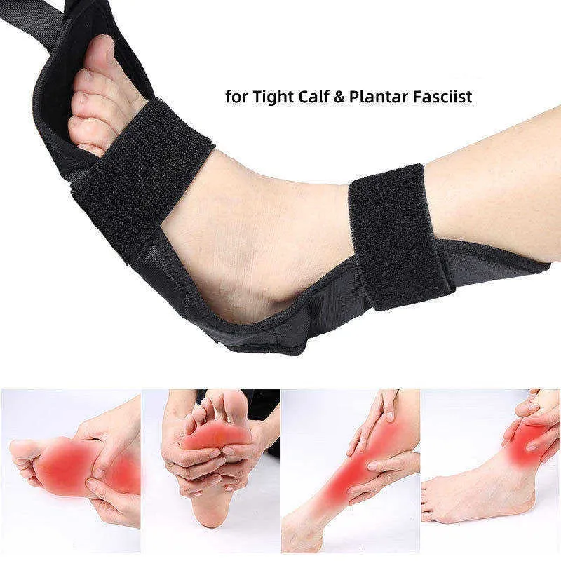 Yoga Stretch Strap Improves Strength and Relief to Heel Spurs, Calf, Thigh and Hip(Bulk 3 Sets)